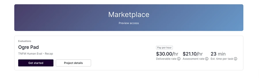 Outlier AI Marketplace